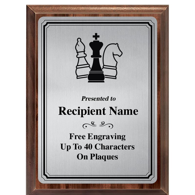 6X8 SLVR TRIO PLT WOOD PLQ