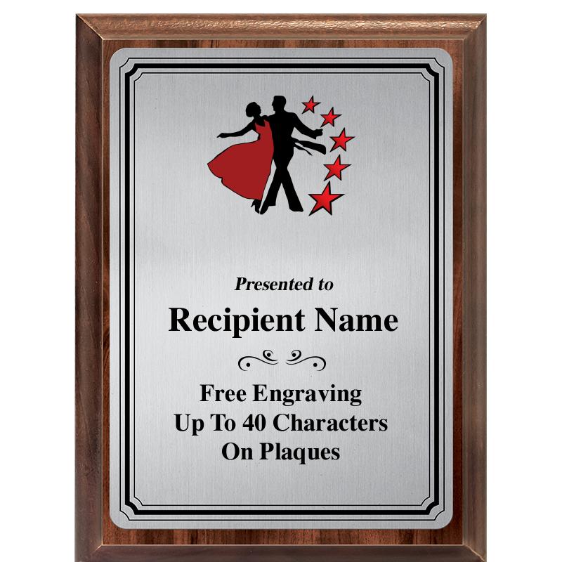 6X8 SLVR TRIO PLT WOOD PLQ