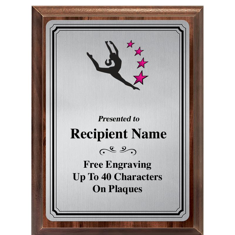 6X8 SLVR TRIO PLT WOOD PLQ