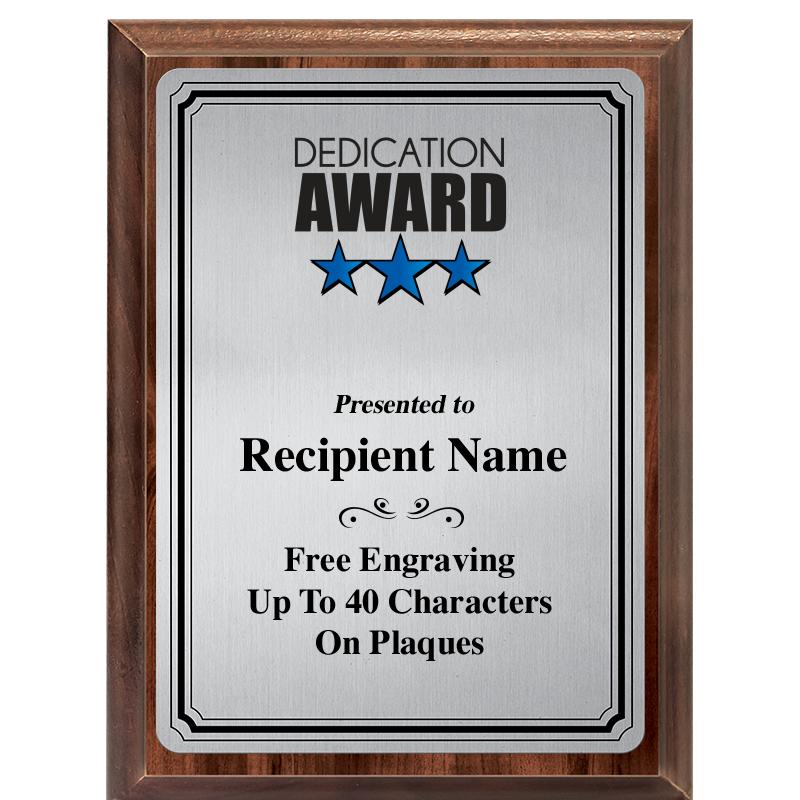 6X8 SLVR TRIO PLT WOOD PLQ