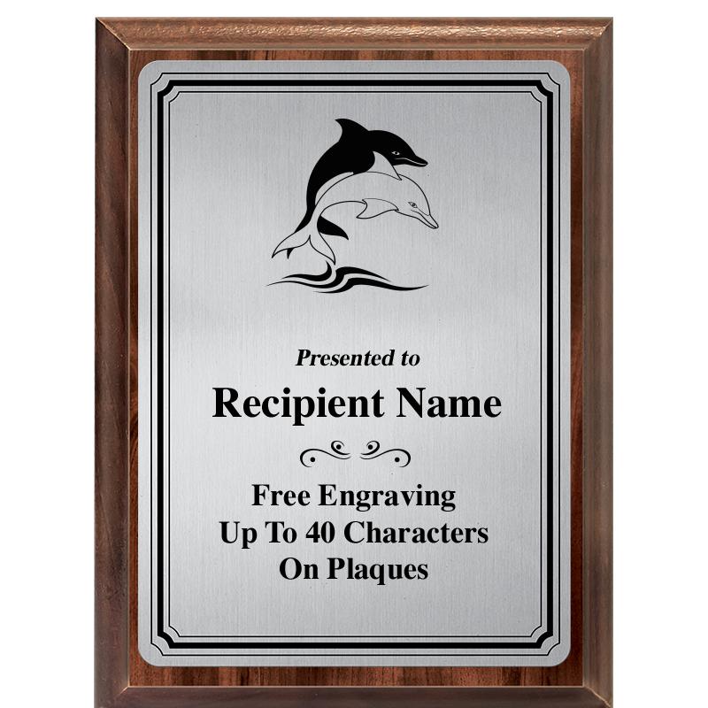 6X8 SLVR TRIO PLT WOOD PLQ