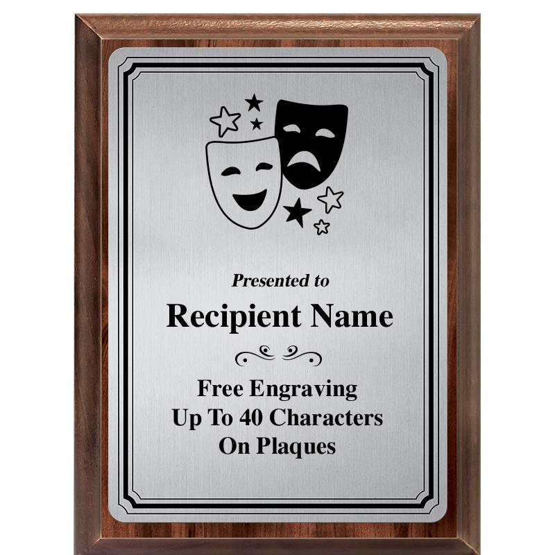 6X8 SLVR TRIO PLT WOOD PLQ