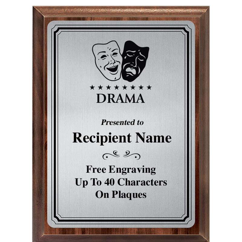 6X8 SLVR TRIO PLT WOOD PLQ