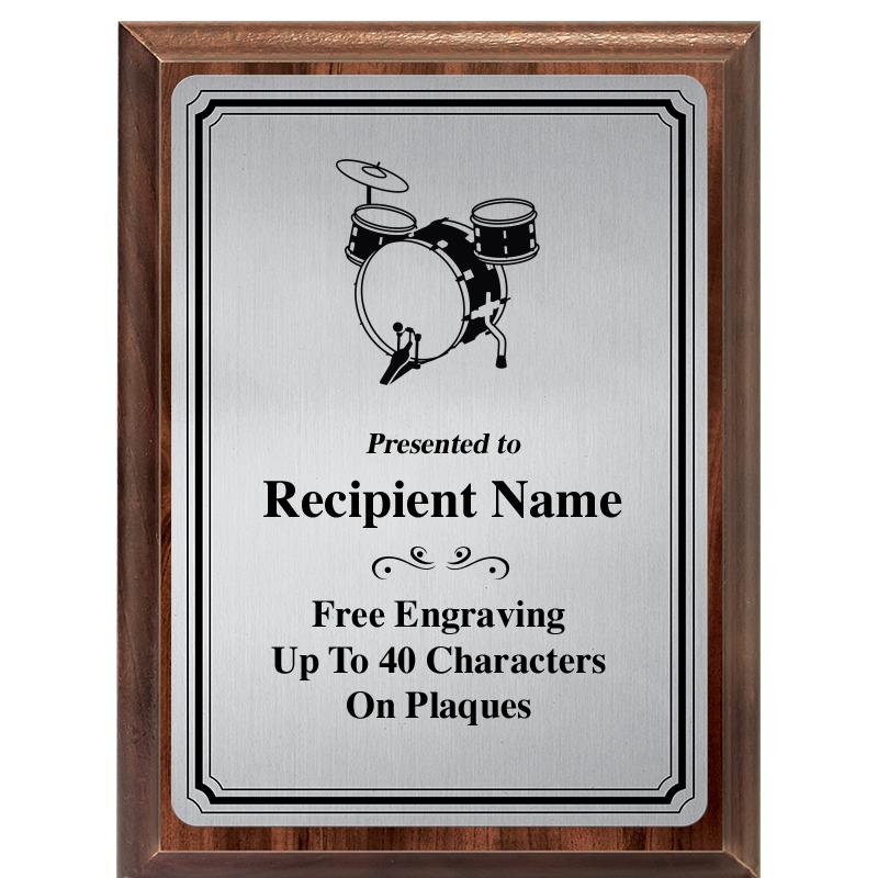 6X8 SLVR TRIO PLT WOOD PLQ