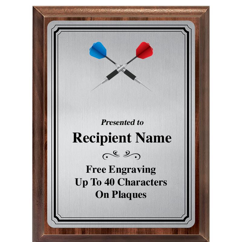 6X8 SLVR TRIO PLT WOOD PLQ