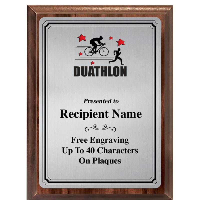 6X8 SLVR TRIO PLT WOOD PLQ