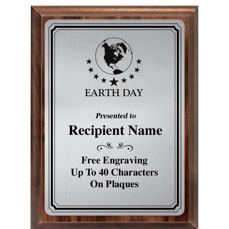 6X8 SLVR TRIO PLT WOOD PLQ