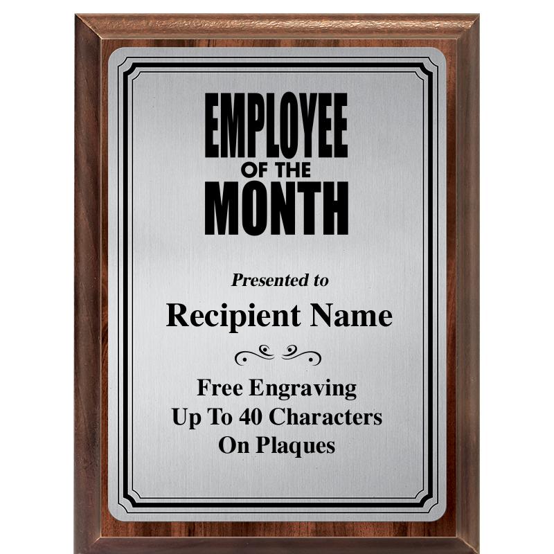 6X8 SLVR TRIO PLT WOOD PLQ