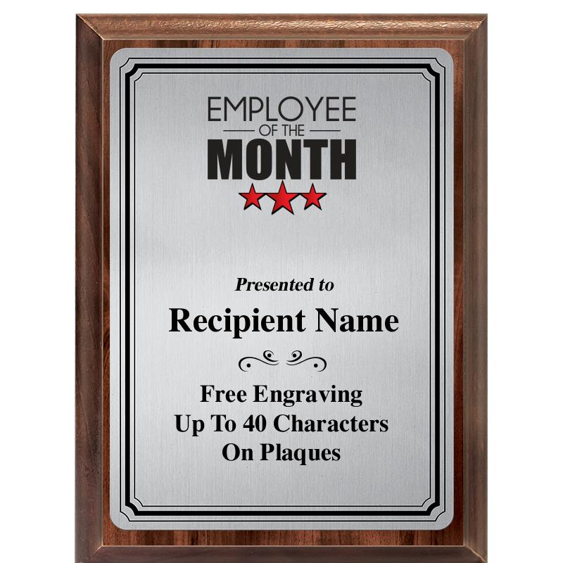 6X8 SLVR TRIO PLT WOOD PLQ