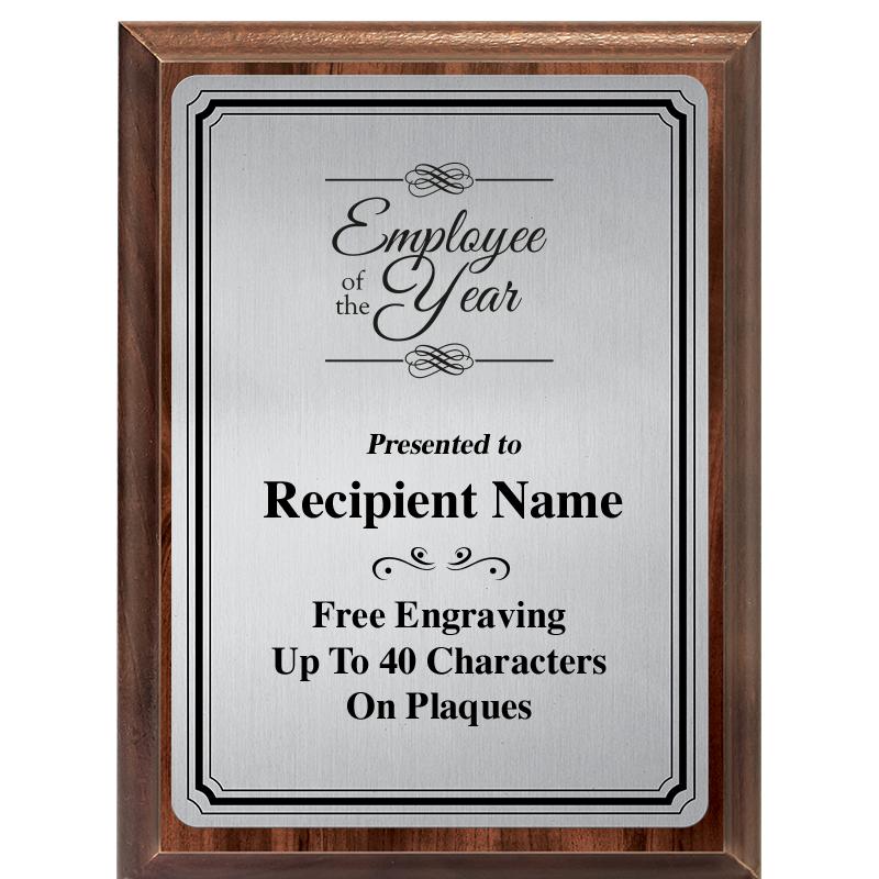 6X8 SLVR TRIO PLT WOOD PLQ