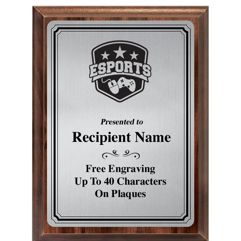 6X8 SLVR TRIO PLT WOOD PLQ