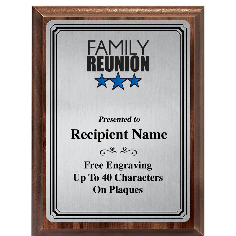 6X8 SLVR TRIO PLT WOOD PLQ