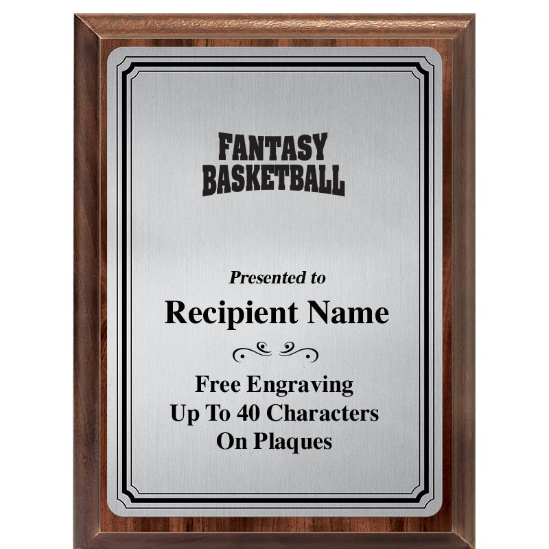 6X8 SLVR TRIO PLT WOOD PLQ