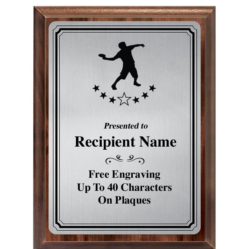 6X8 SLVR TRIO PLT WOOD PLQ