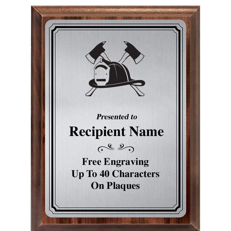 6X8 SLVR TRIO PLT WOOD PLQ