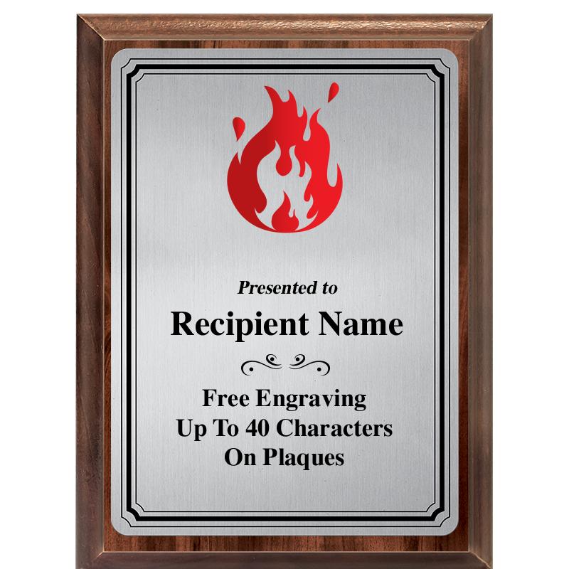 6X8 SLVR TRIO PLT WOOD PLQ