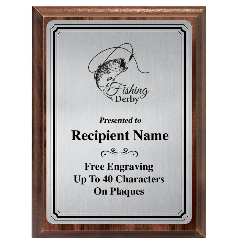 6X8 SLVR TRIO PLT WOOD PLQ