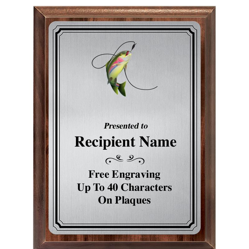 6X8 SLVR TRIO PLT WOOD PLQ