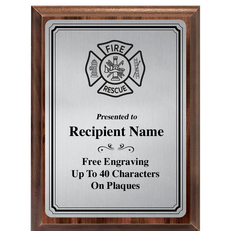 6X8 SLVR TRIO PLT WOOD PLQ