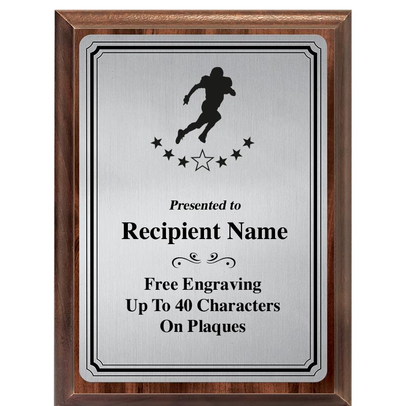 6X8 SLVR TRIO PLT WOOD PLQ