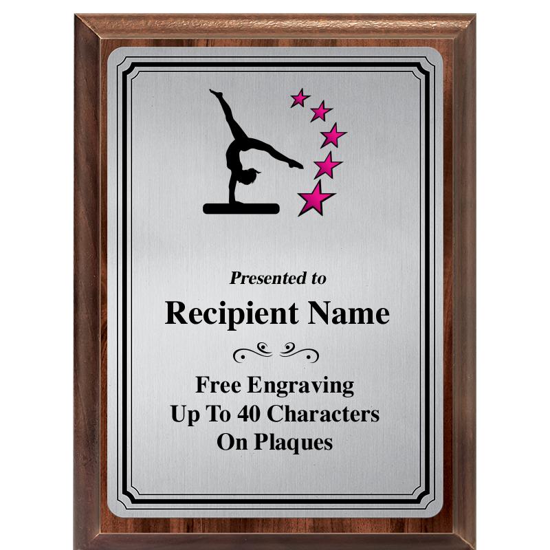 6X8 SLVR TRIO PLT WOOD PLQ