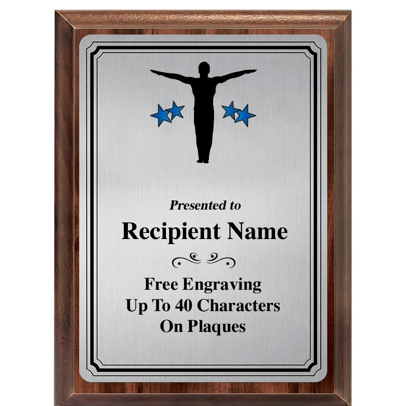 6X8 SLVR TRIO PLT WOOD PLQ