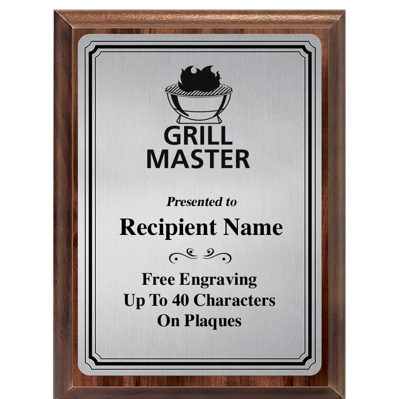 6X8 SLVR TRIO PLT WOOD PLQ