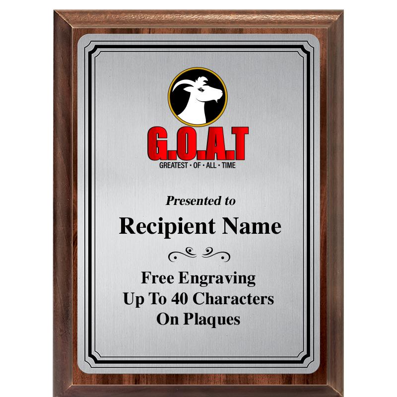 6X8 SLVR TRIO PLT WOOD PLQ