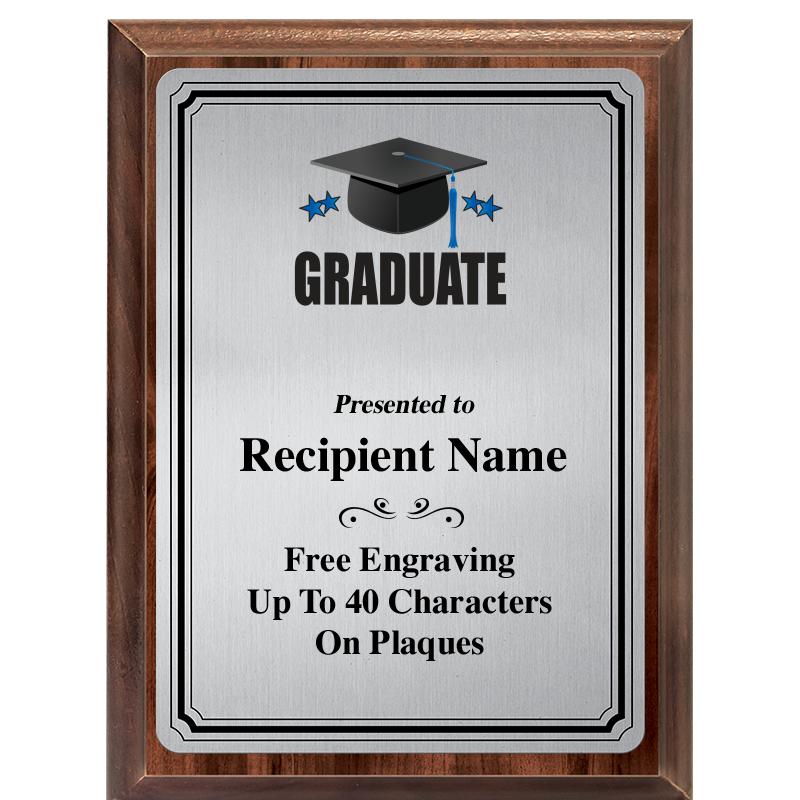 6X8 SLVR TRIO PLT WOOD PLQ