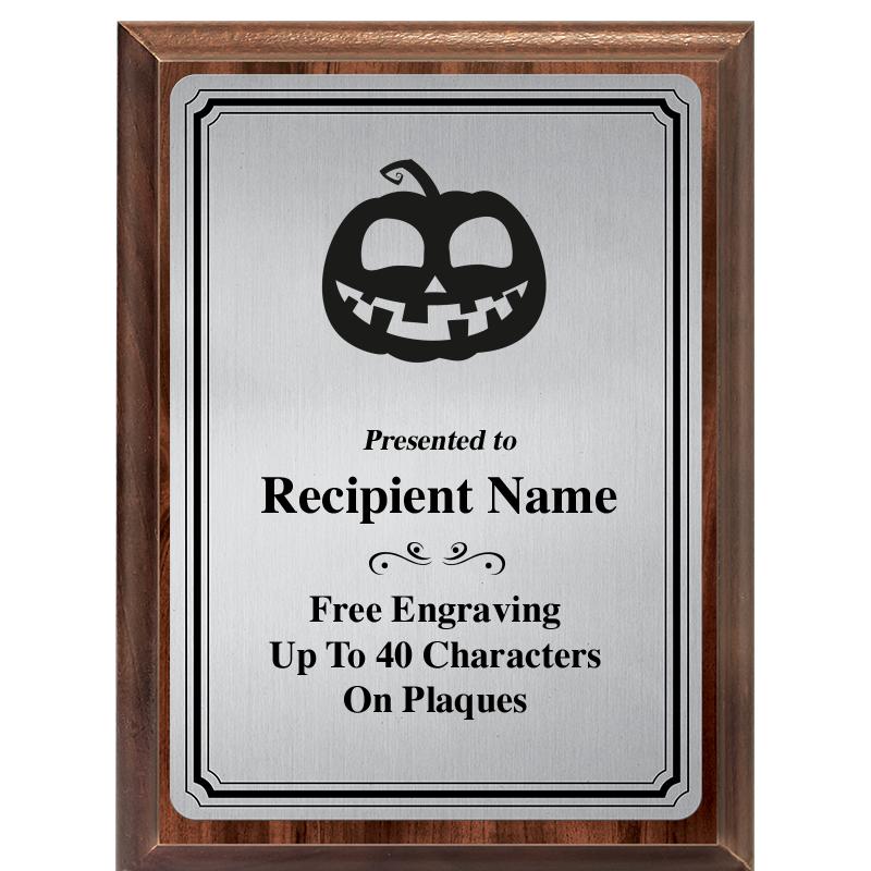 6X8 SLVR TRIO PLT WOOD PLQ