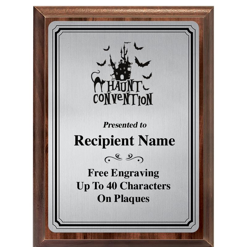 6X8 SLVR TRIO PLT WOOD PLQ