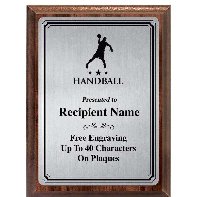 6X8 SLVR TRIO PLT WOOD PLQ