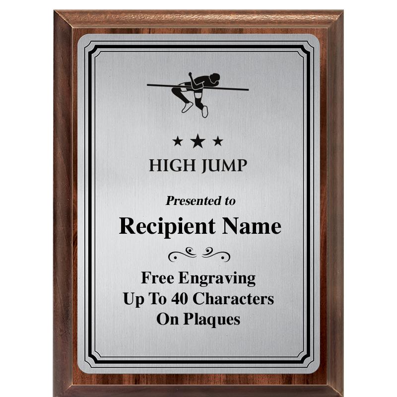 6X8 SLVR TRIO PLT WOOD PLQ