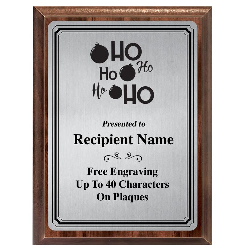 6X8 SLVR TRIO PLT WOOD PLQ