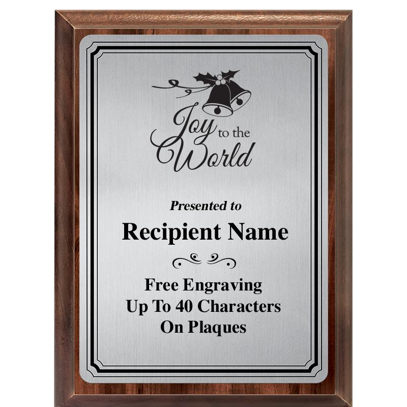 6X8 SLVR TRIO PLT WOOD PLQ