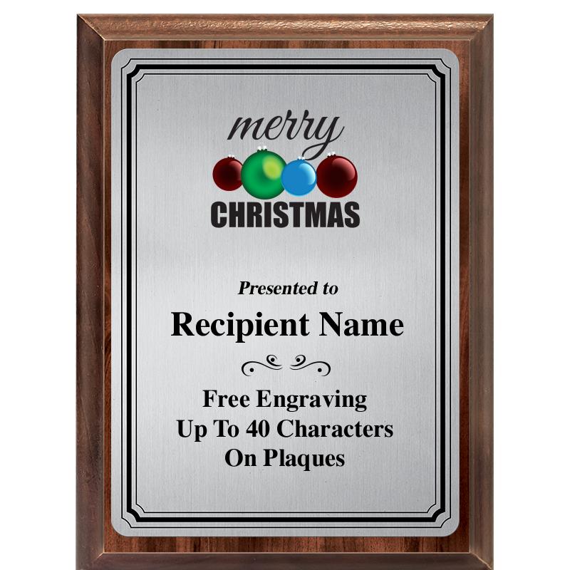 6X8 SLVR TRIO PLT WOOD PLQ