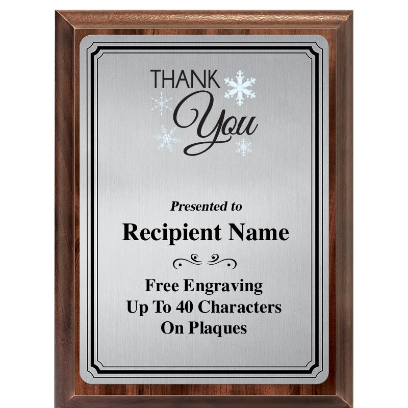 6X8 SLVR TRIO PLT WOOD PLQ