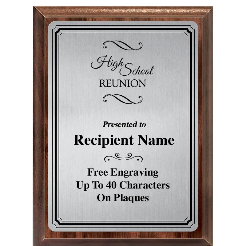 6X8 SLVR TRIO PLT WOOD PLQ