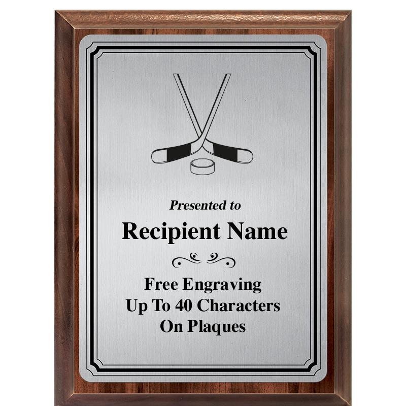 6X8 SLVR TRIO PLT WOOD PLQ