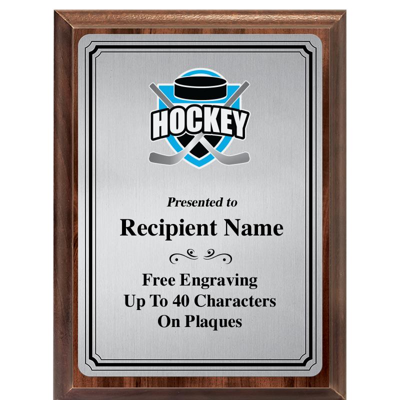 6X8 SLVR TRIO PLT WOOD PLQ