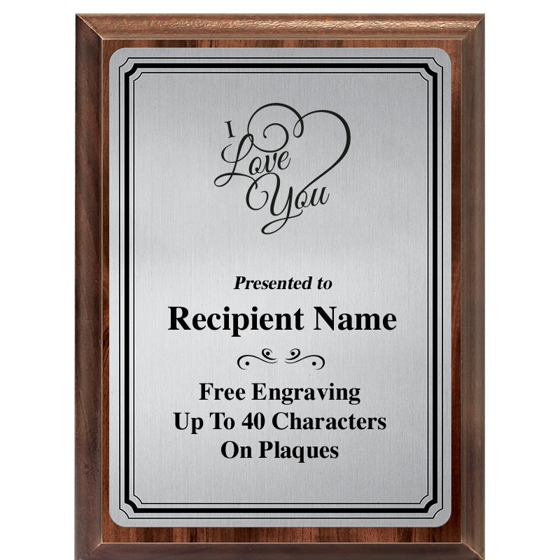 6X8 SLVR TRIO PLT WOOD PLQ