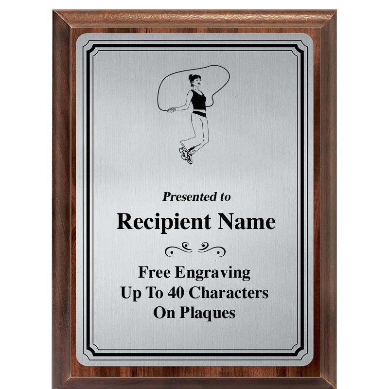 6X8 SLVR TRIO PLT WOOD PLQ