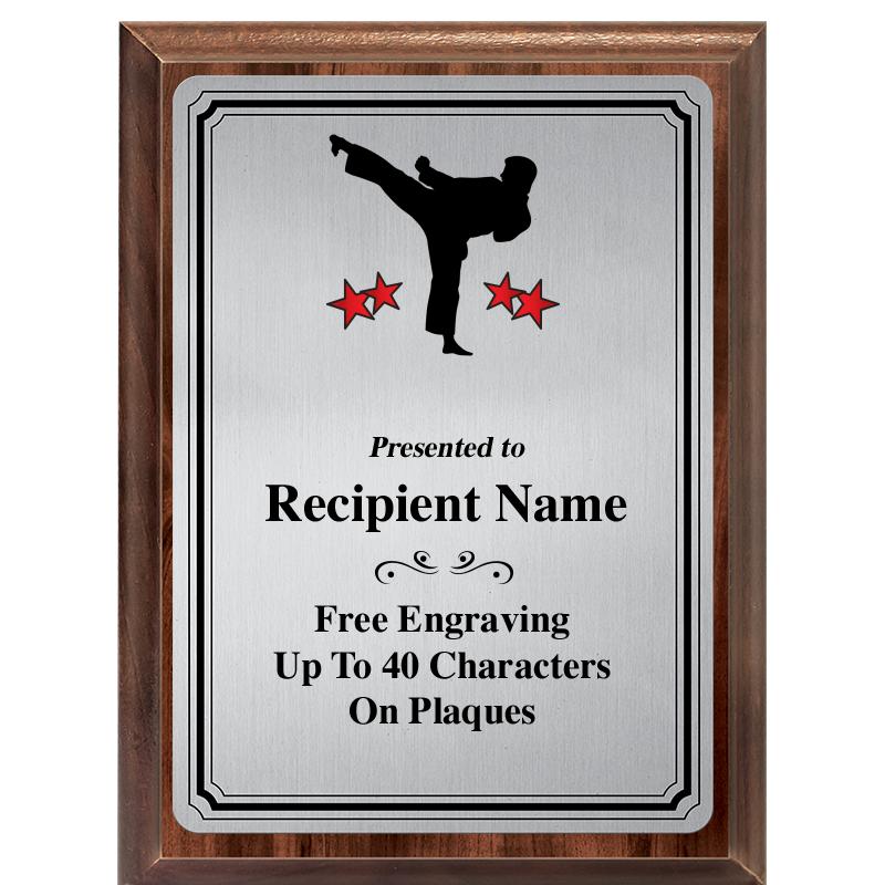 6X8 SLVR TRIO PLT WOOD PLQ