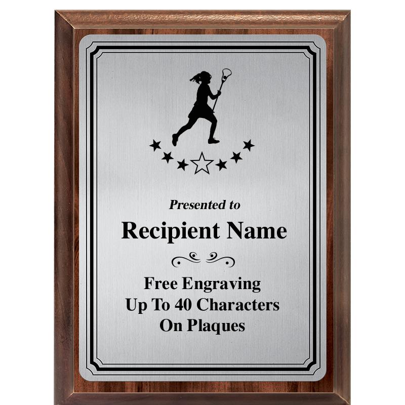 6X8 SLVR TRIO PLT WOOD PLQ