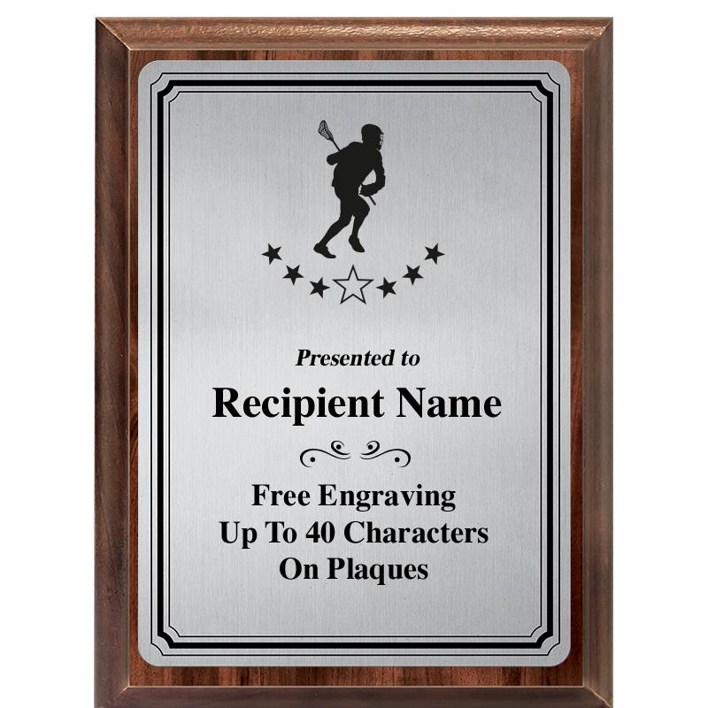 6X8 SLVR TRIO PLT WOOD PLQ