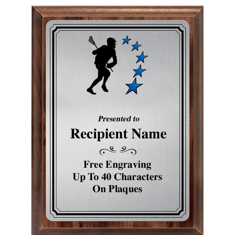 6X8 SLVR TRIO PLT WOOD PLQ