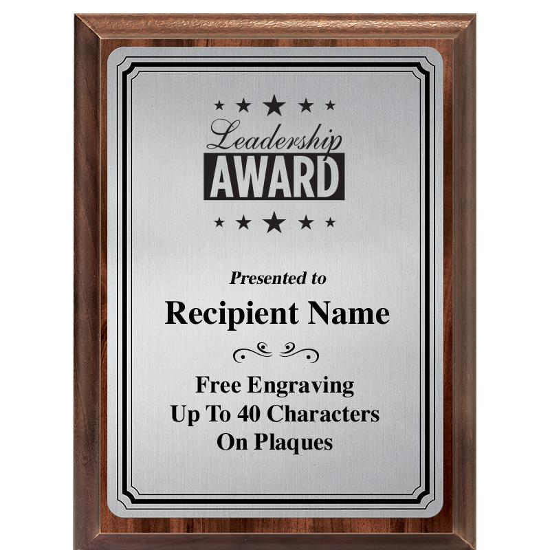 6X8 SLVR TRIO PLT WOOD PLQ