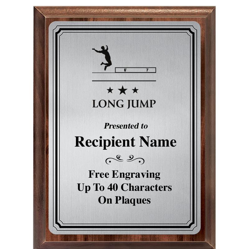 6X8 SLVR TRIO PLT WOOD PLQ