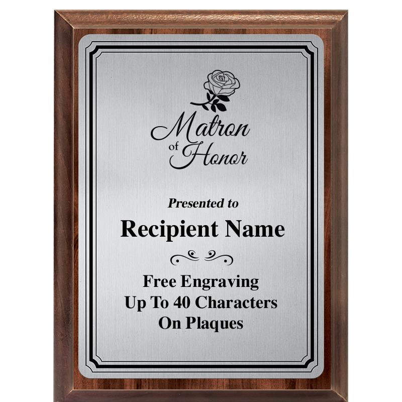 6X8 SLVR TRIO PLT WOOD PLQ