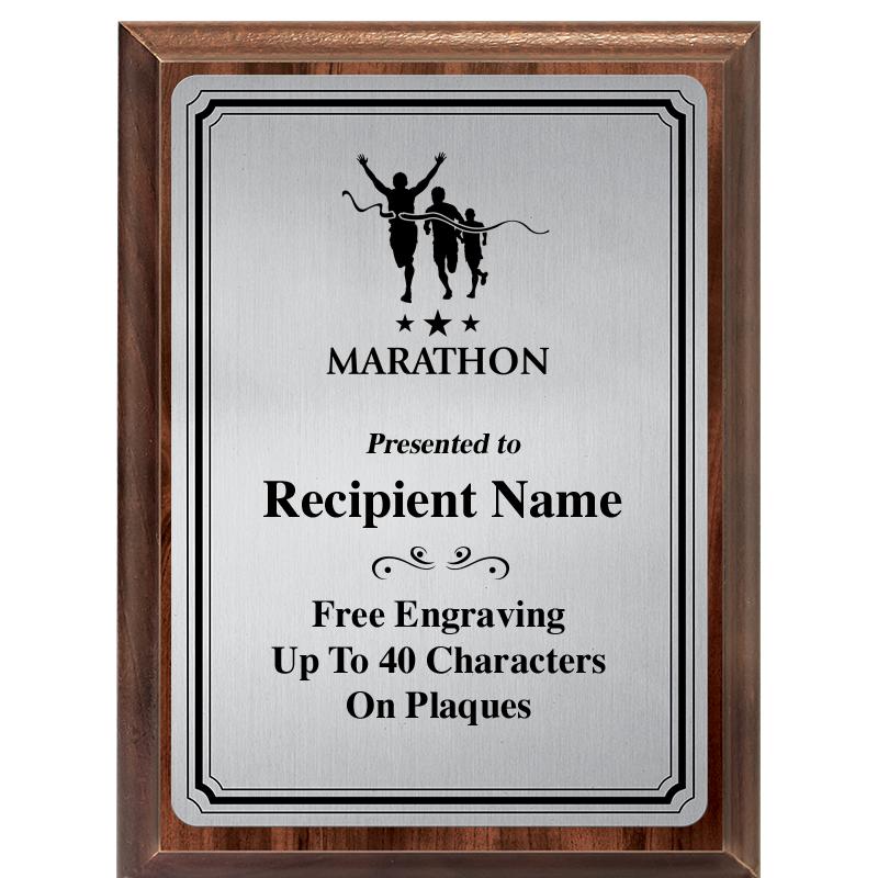 6X8 SLVR TRIO PLT WOOD PLQ